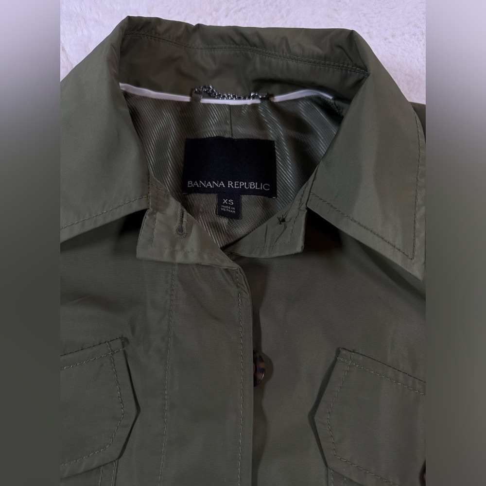 Banana Republic Women’s xs extra small polyester utility button jacket pockets - Picture 6 of 8